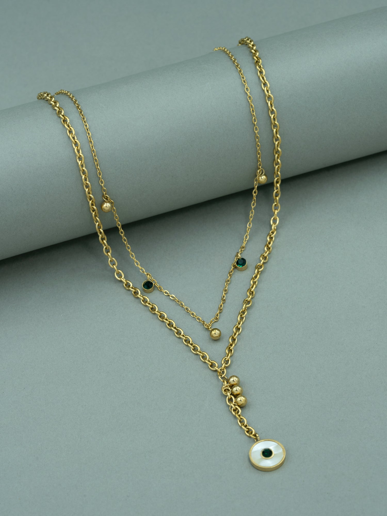 Artklim Gold Plated Evil Eye Anti-Tarnish Necklace