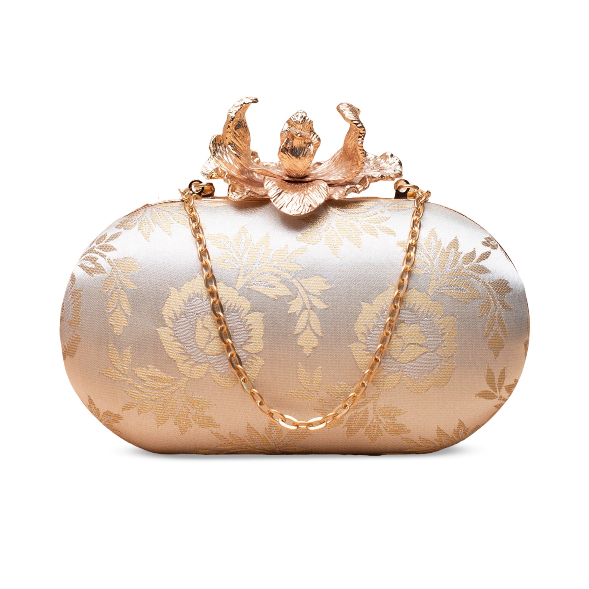Artklim Golden Bloom Royale Embroidered Clutch