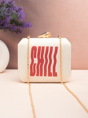 Cream & Crimson Chill Clutch