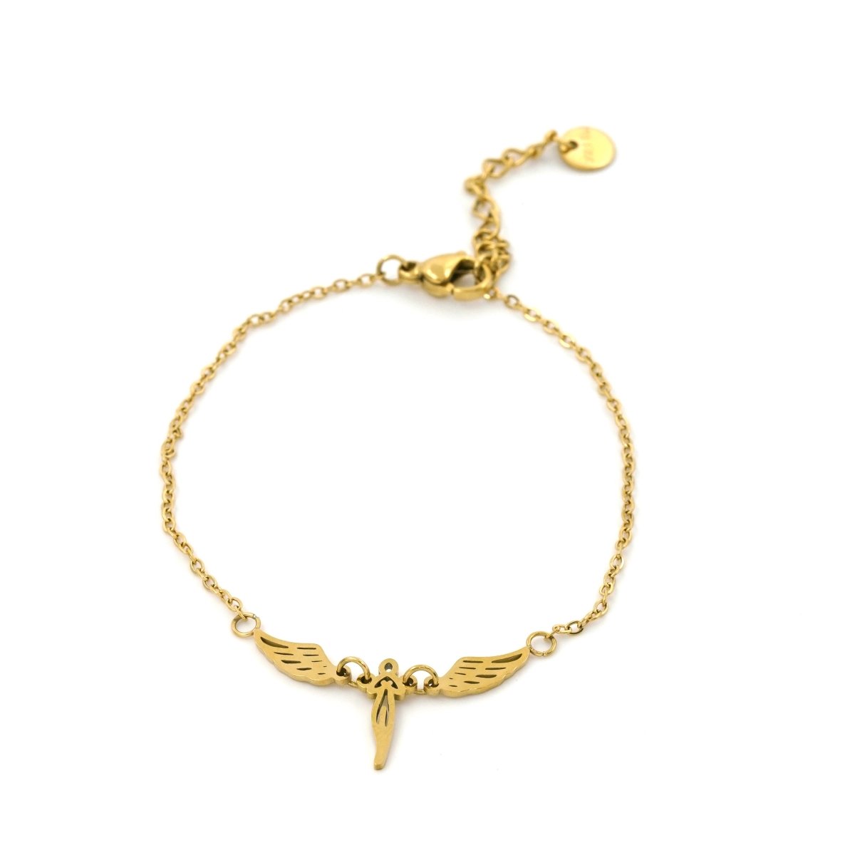 Artklim Gold Plated Angel Wings Bracelet