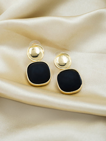 Artklim Dual Square Drop Anti Tarnish Earrings