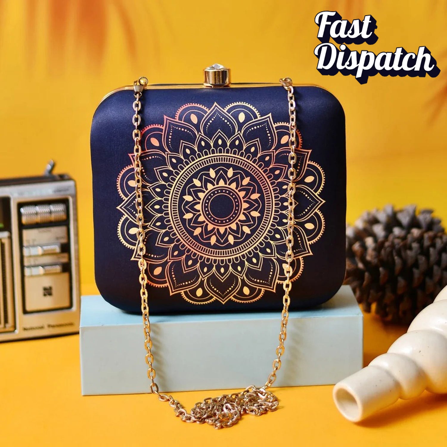 Golden Mandala Clutch