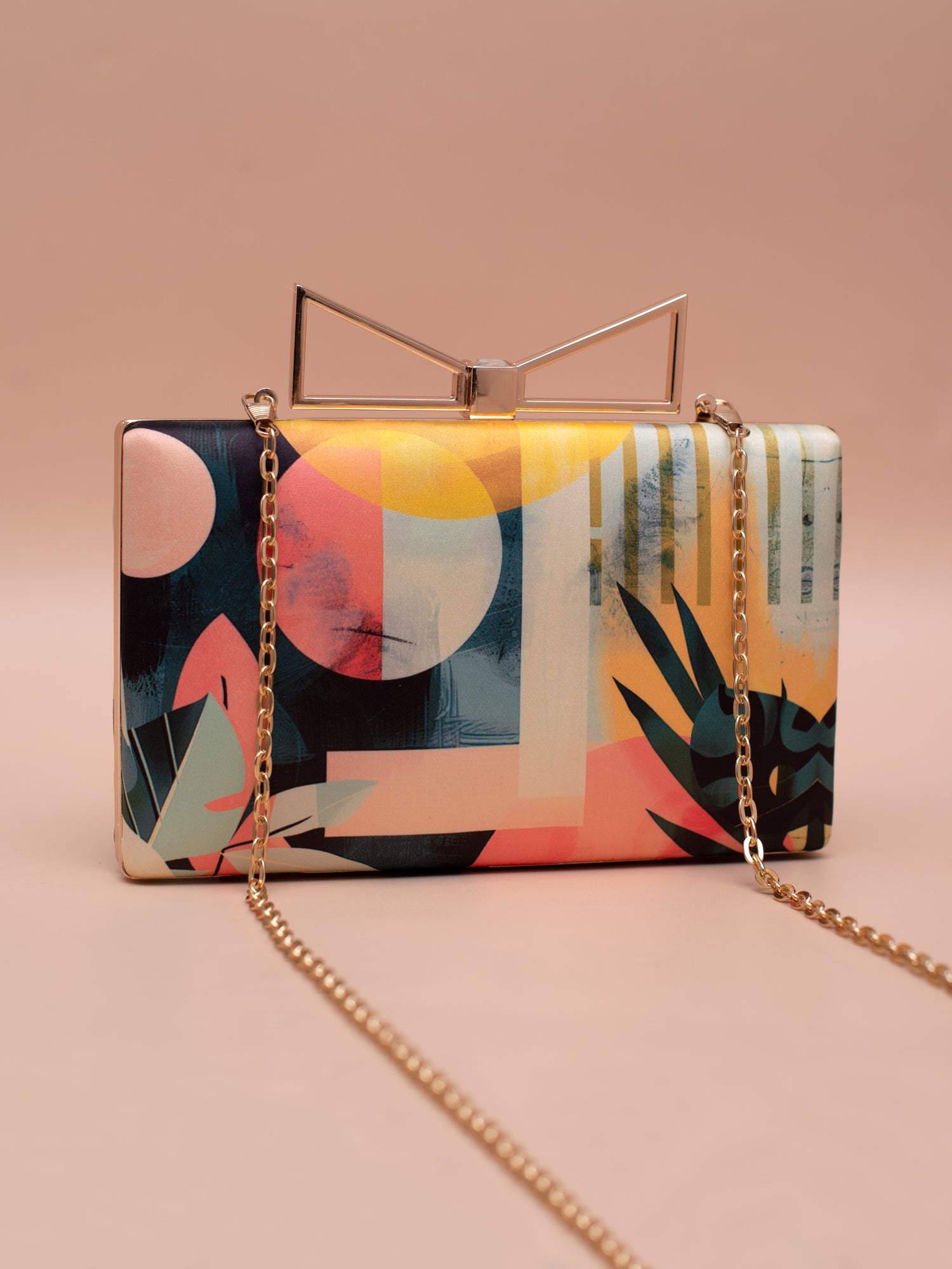Artklim Sunset Mirage Abstract Art Printed Clutch