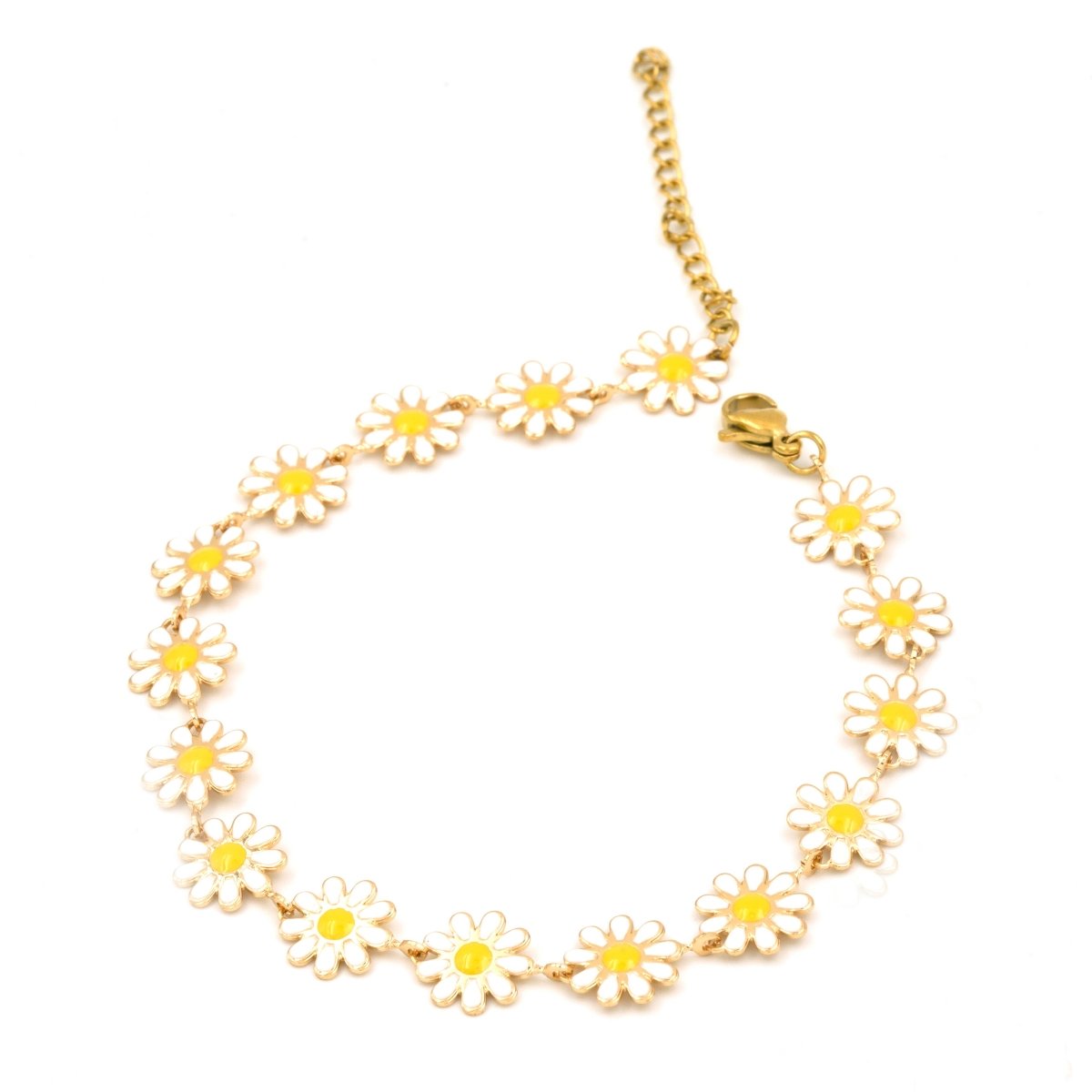 Artklim Gold Plated Daisy Delight Anklet