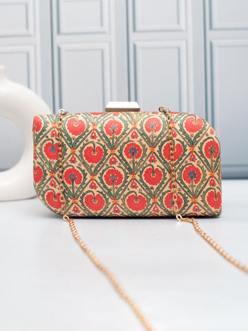 Artklim Pastel Petals Printed Clutch