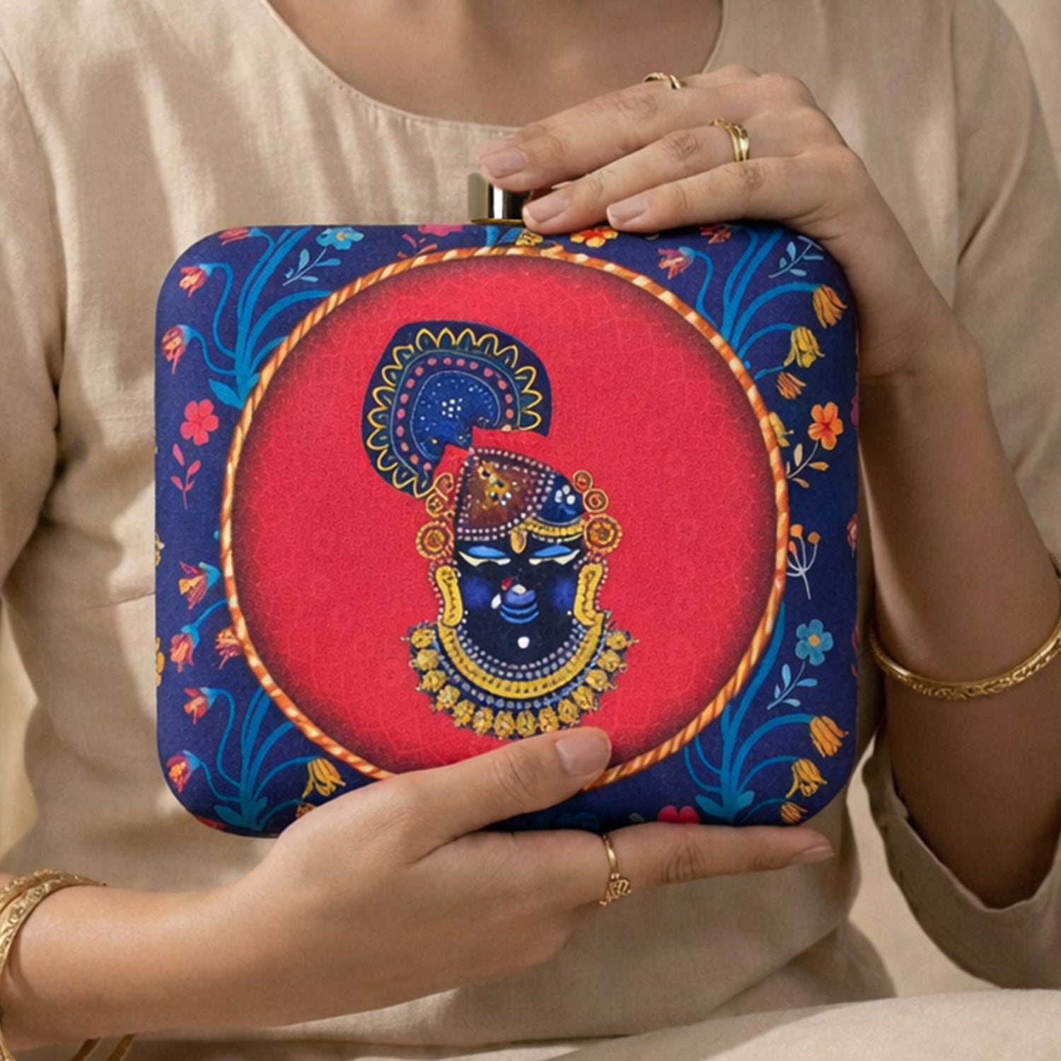 Krishna Printed Clutch