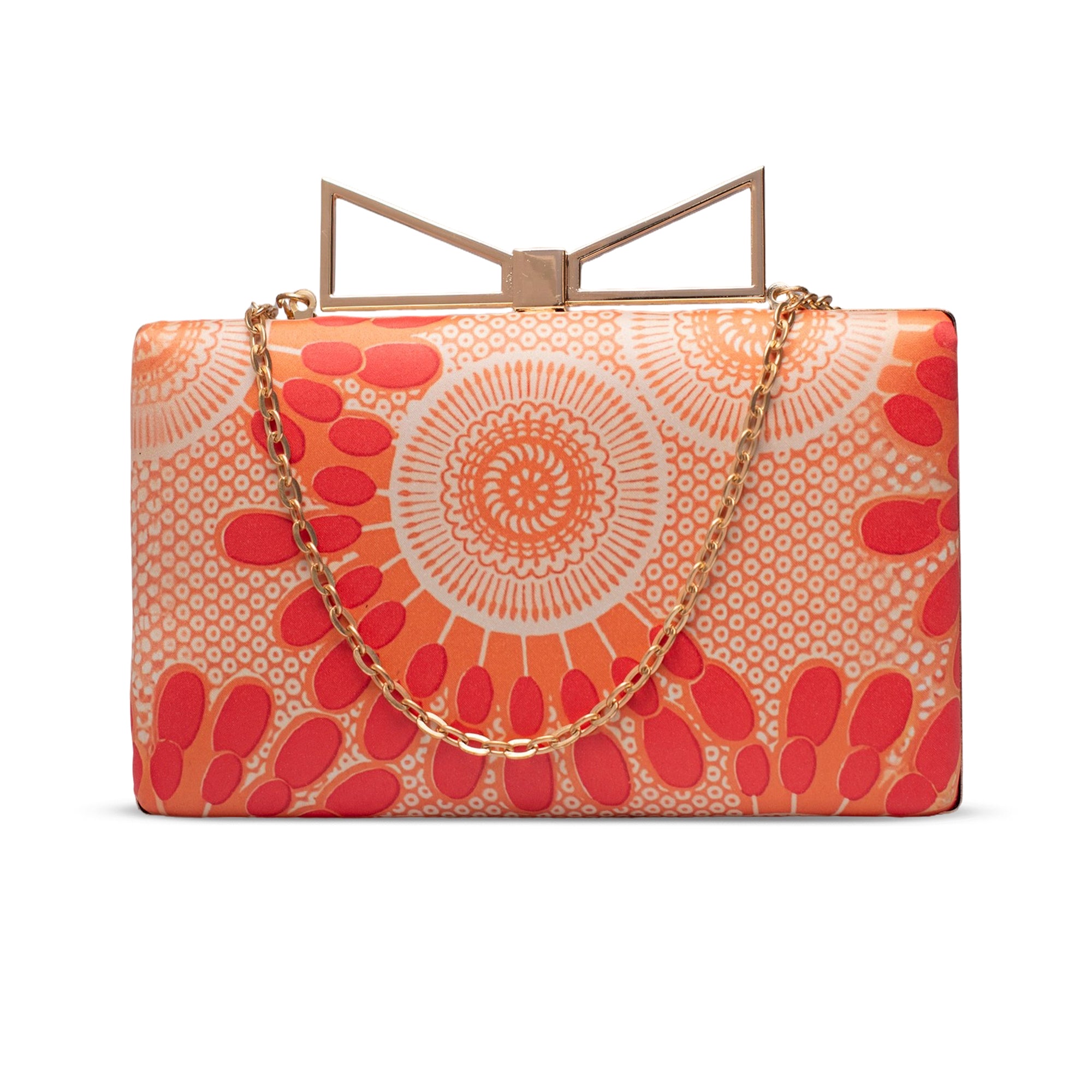 Artklim Coral Mandala Art Printed Clutch