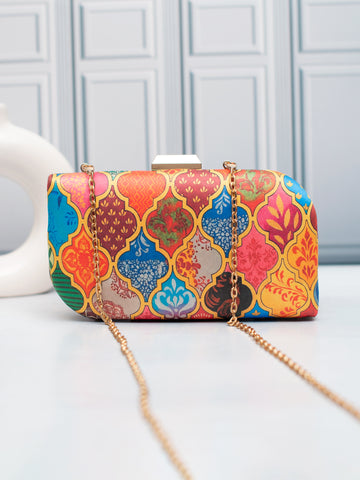 Artklim Persian Bloom Printed Clutch
