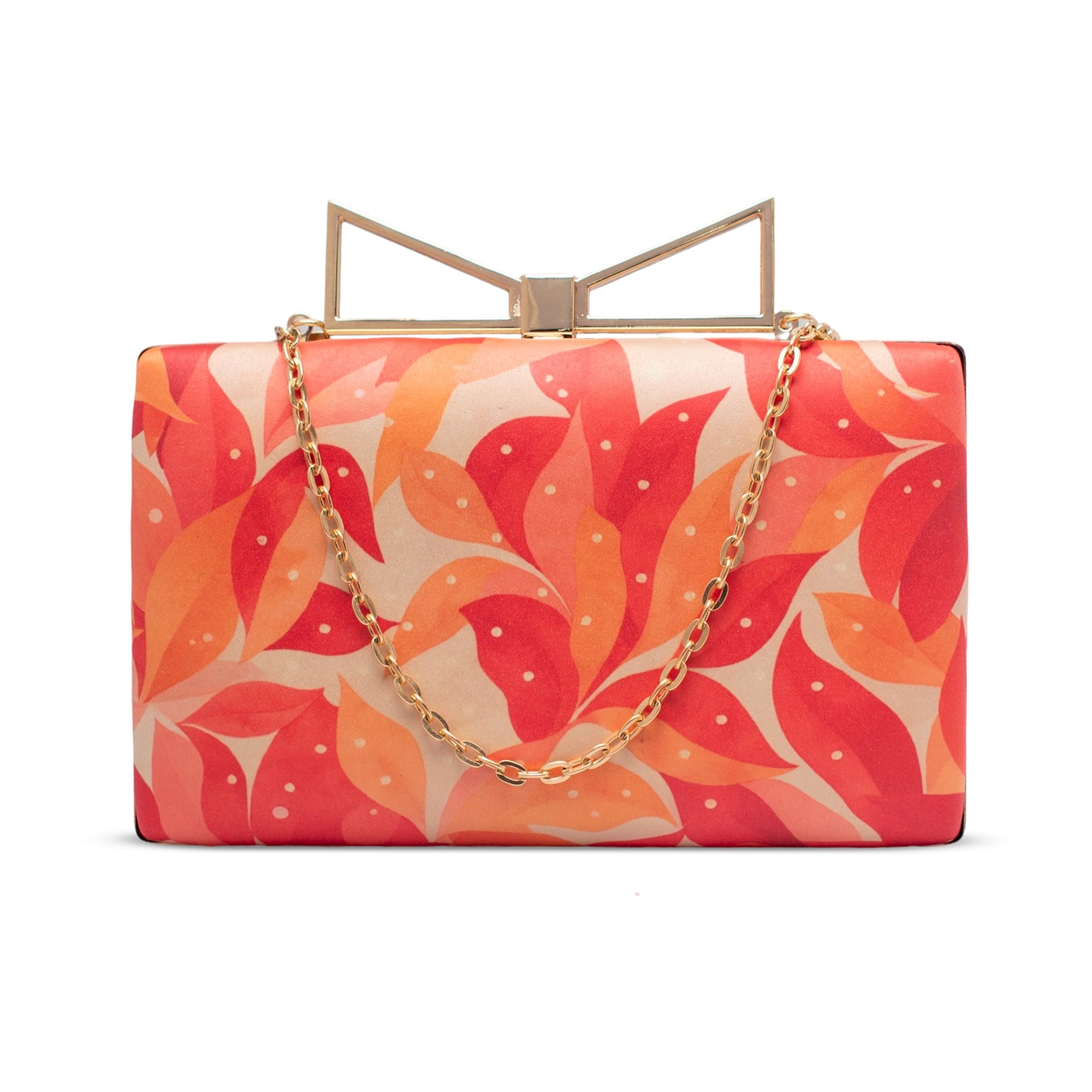 Artklim Modern Floral Wave Printed Clutch