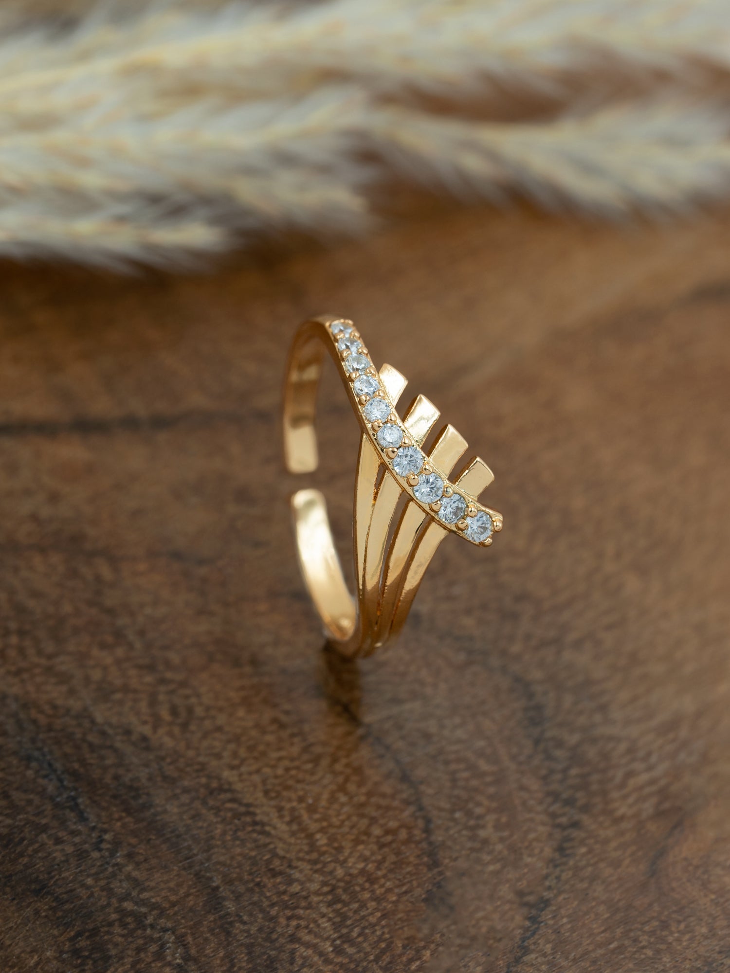 Artklim Gold-Plated Eternal Radiance  Anti Tarnish Ring