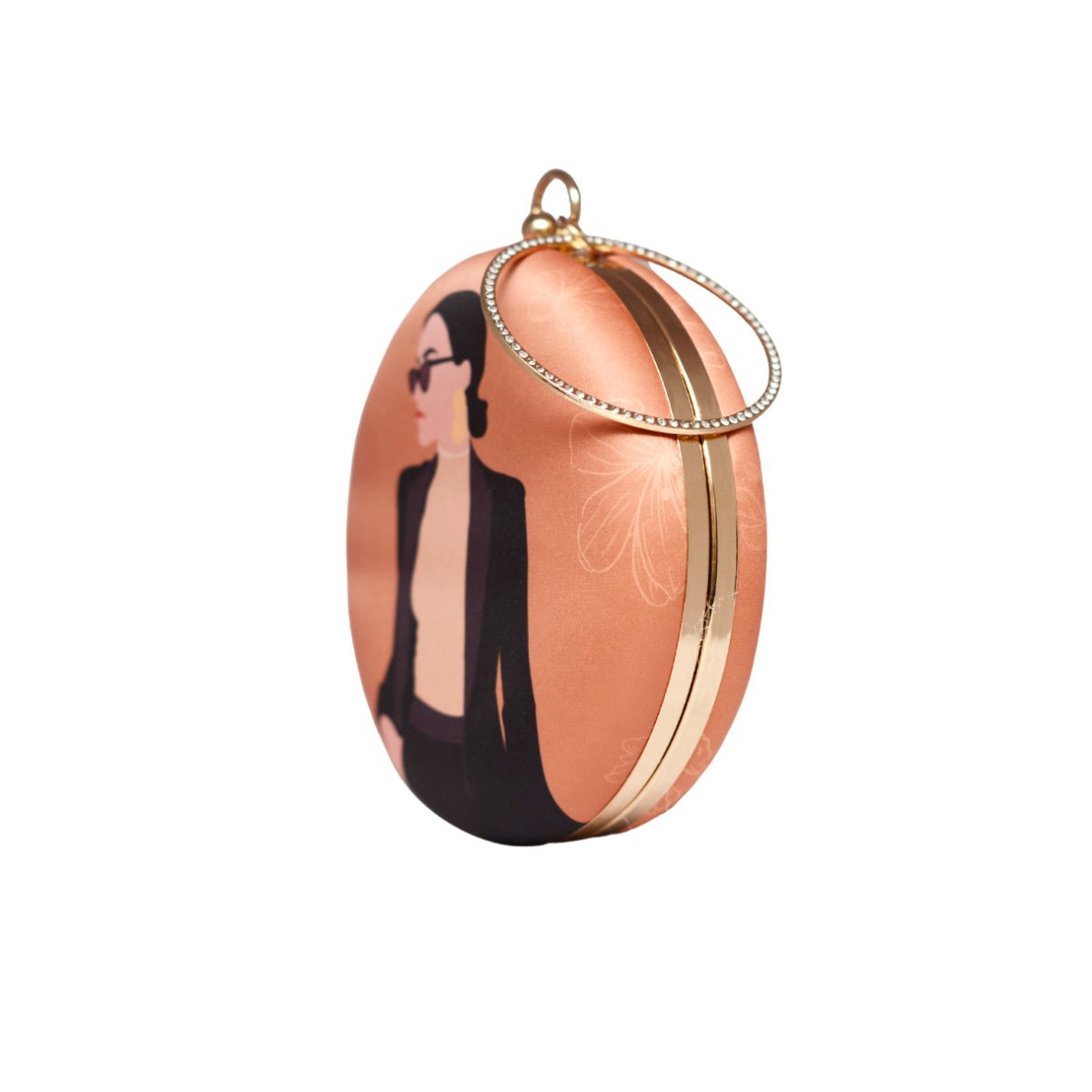 Artklim Enchanting Elegance Round Printed Clutch