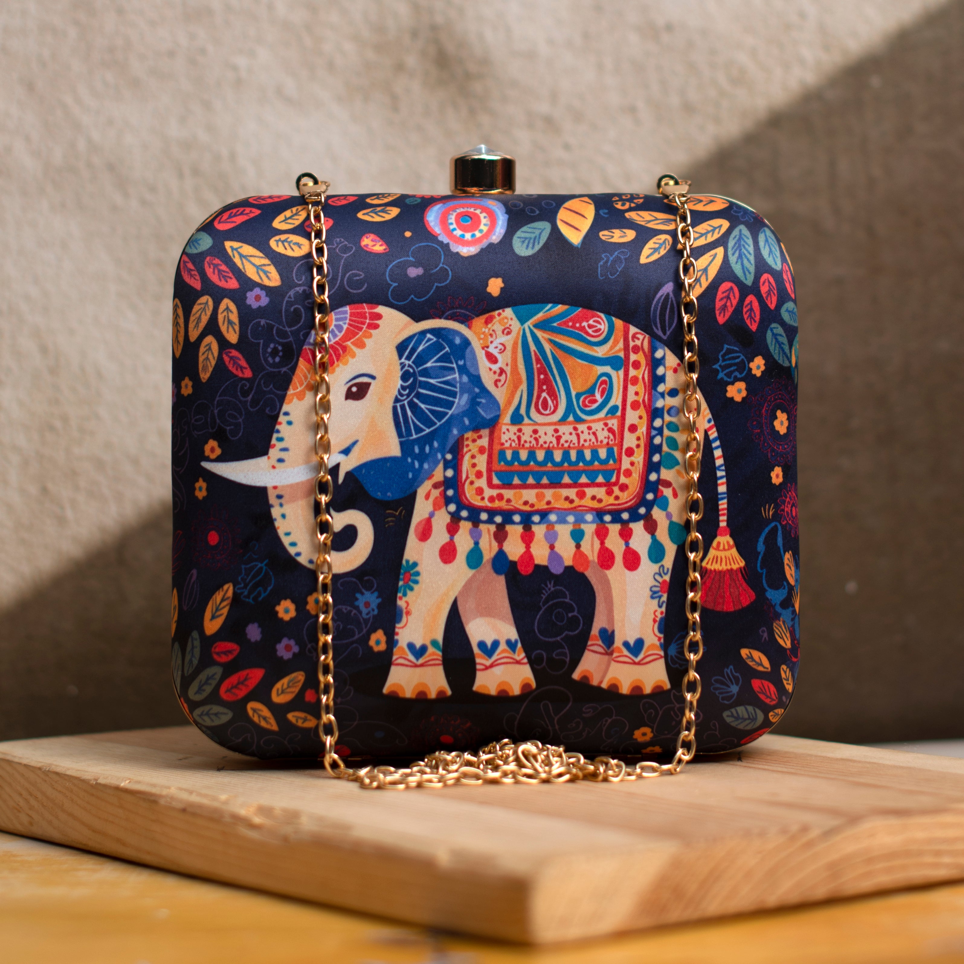 Elephant clutch fashion