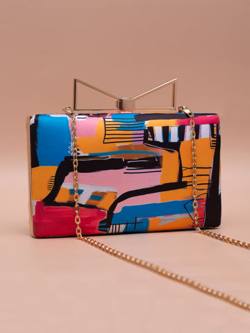 Artklim City Pop Vibe Printed Clutch