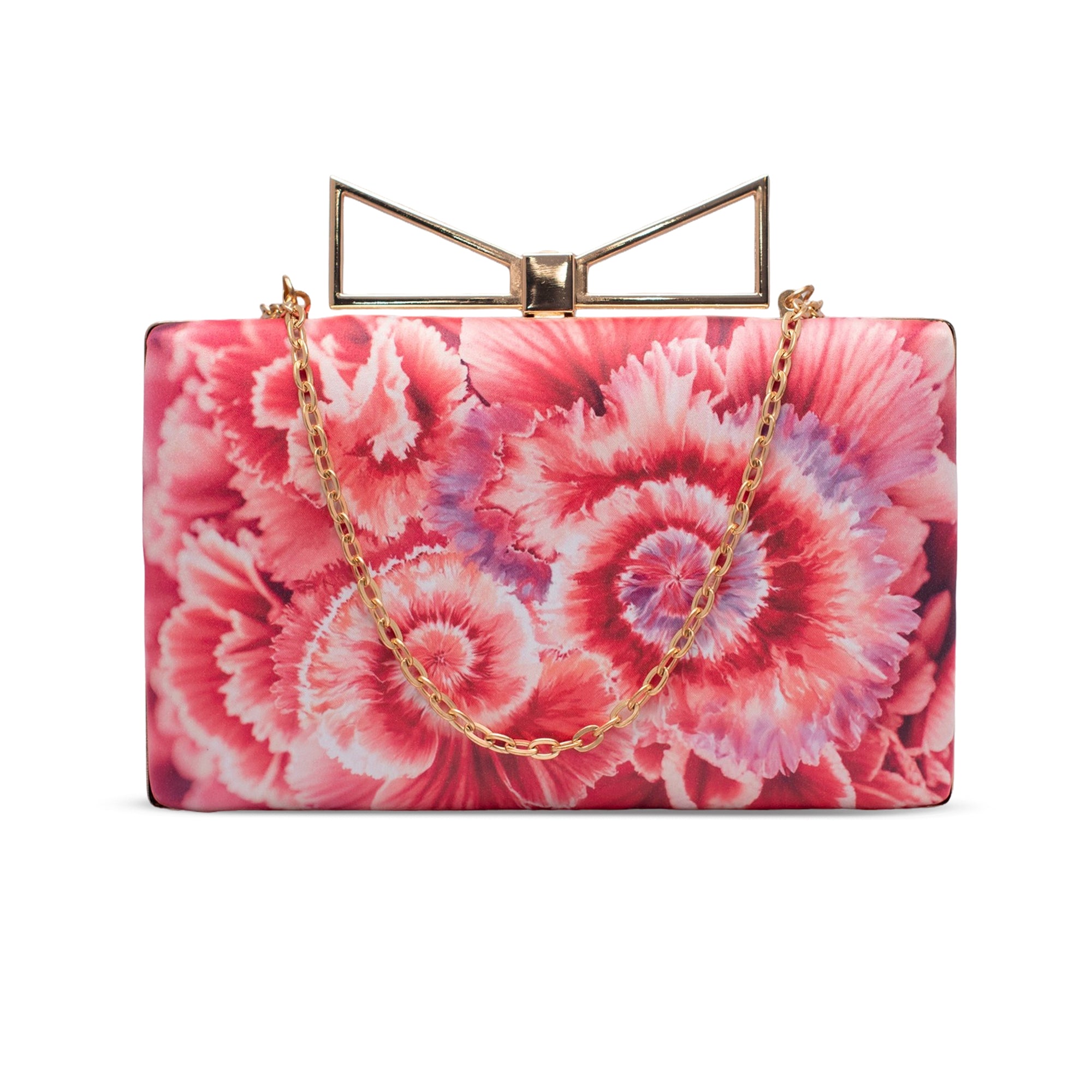 Artklim Rose Swirl Bloom Printed Clutch