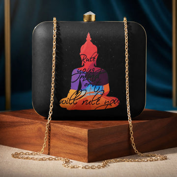 Buddha Printed Clutch