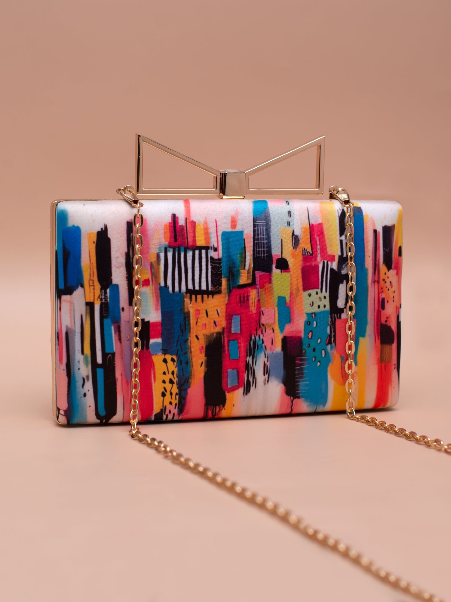 Artklim Skyline Pop Printed Clutch