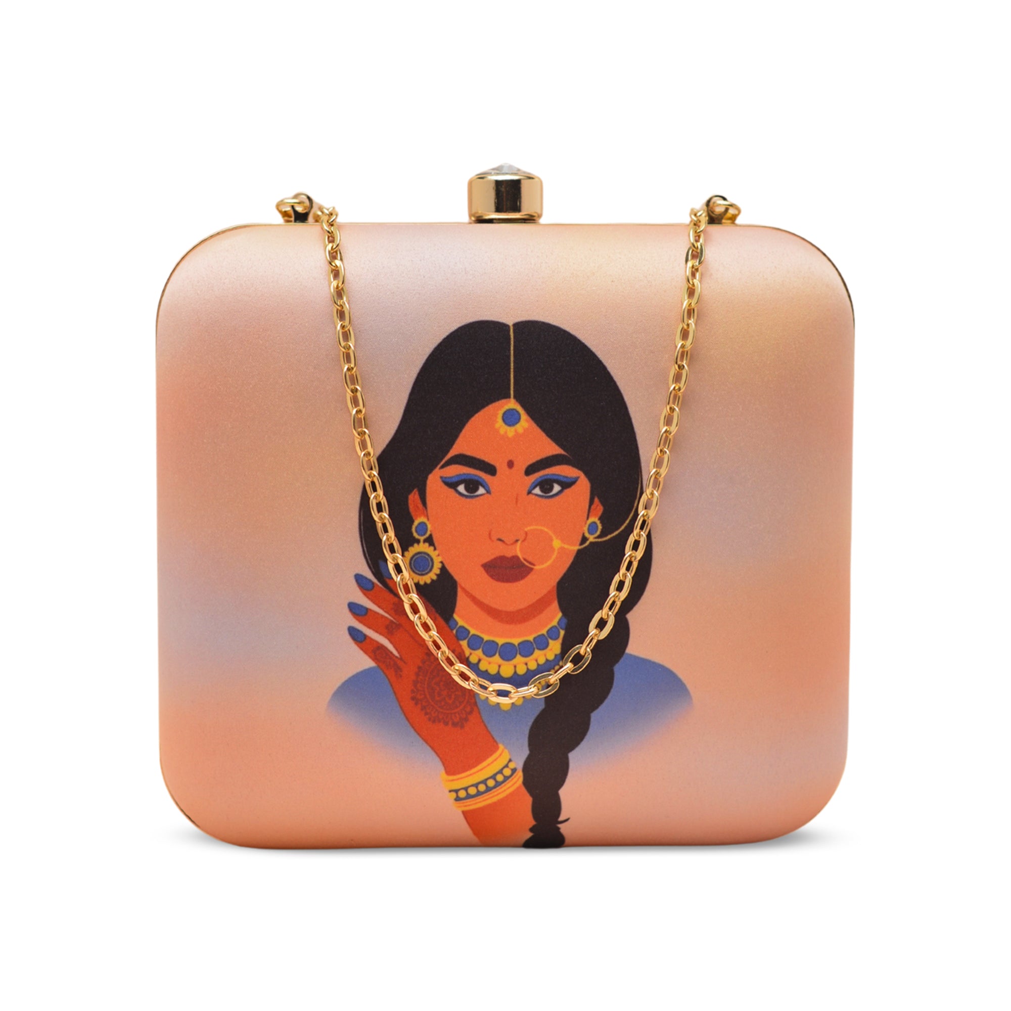 Artklim Traditional Woman Portrait Clutch