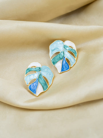 Artklim Ocean Leaf Anti Tarnish Earrings