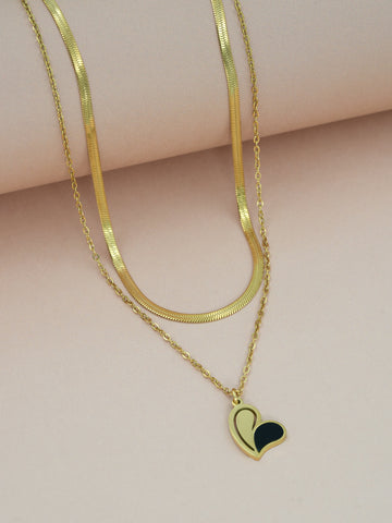 Artklim Golden Embrace Heart Necklace