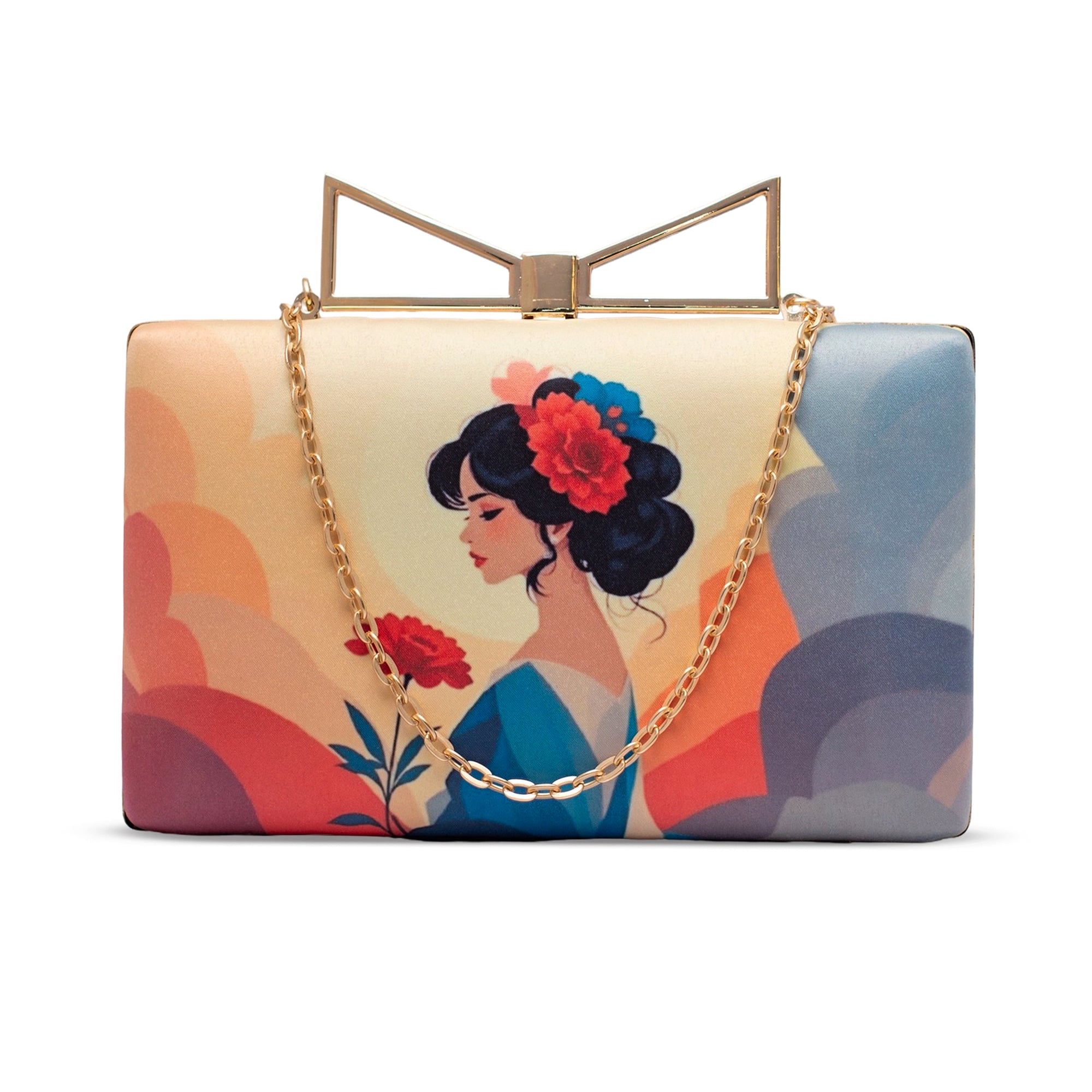 Artklim Artisan Floral Elegance Printed Clutch