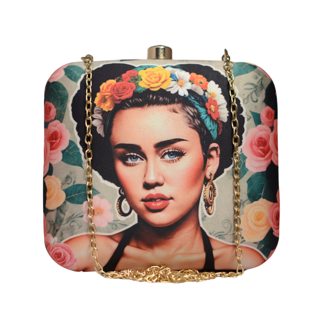 Artklim Miley Cyrus Printed Clutch