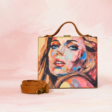 Blue Eyes Girl Portrait Clutch