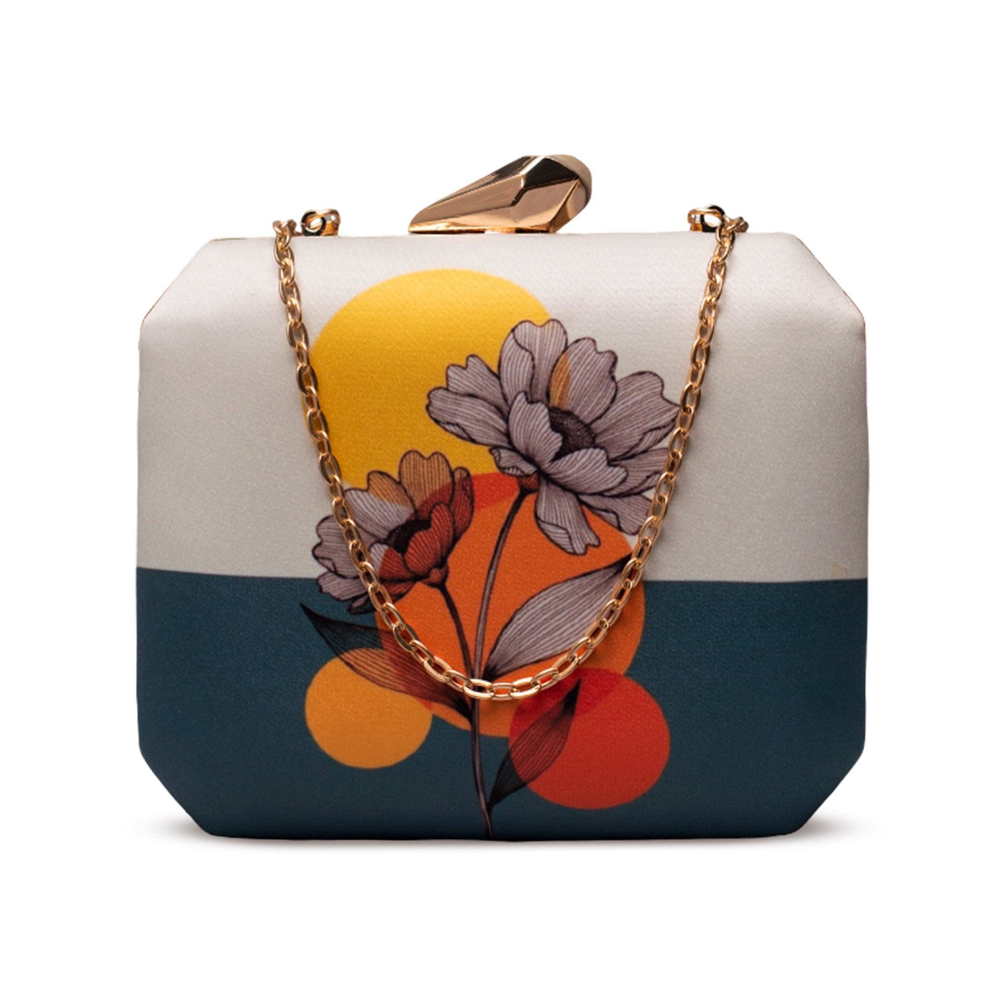 Artklim Floral Modern Art Printed Clutch