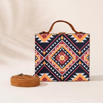 Yellow Symmetrical Printed Suitcase Style