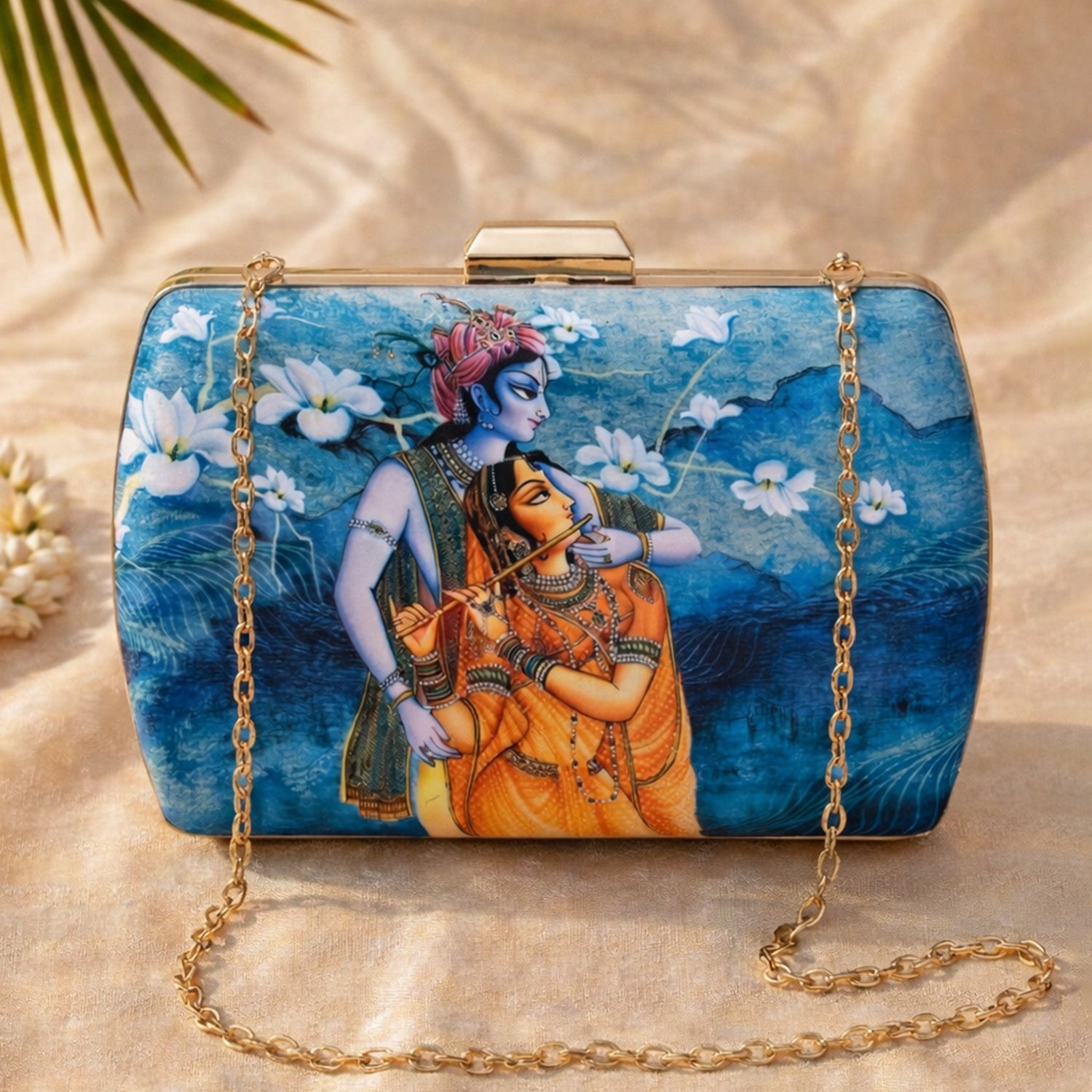 Majestic Radha Krishna Printed Clutch