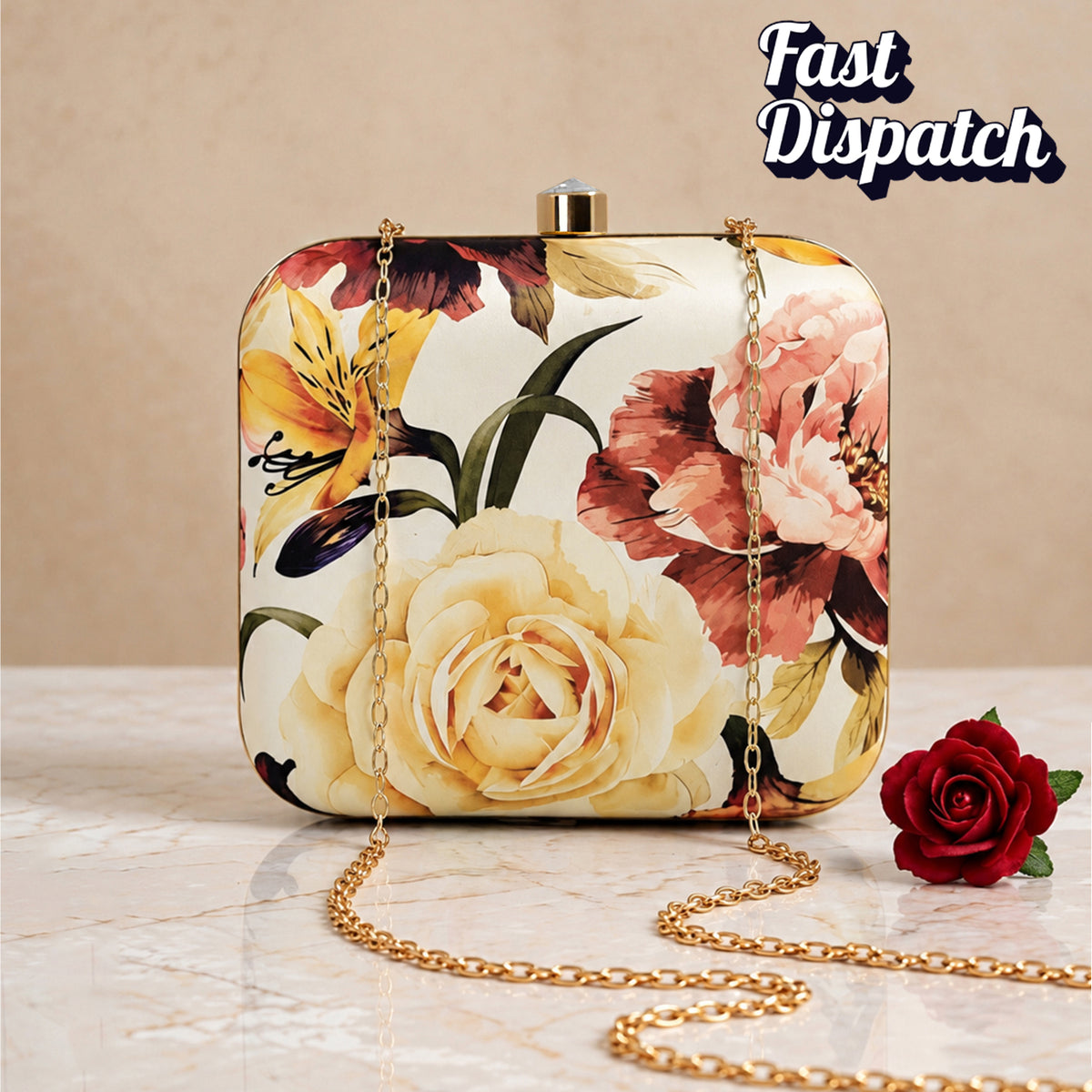 Artklim Floral Blossom Printed Clutch