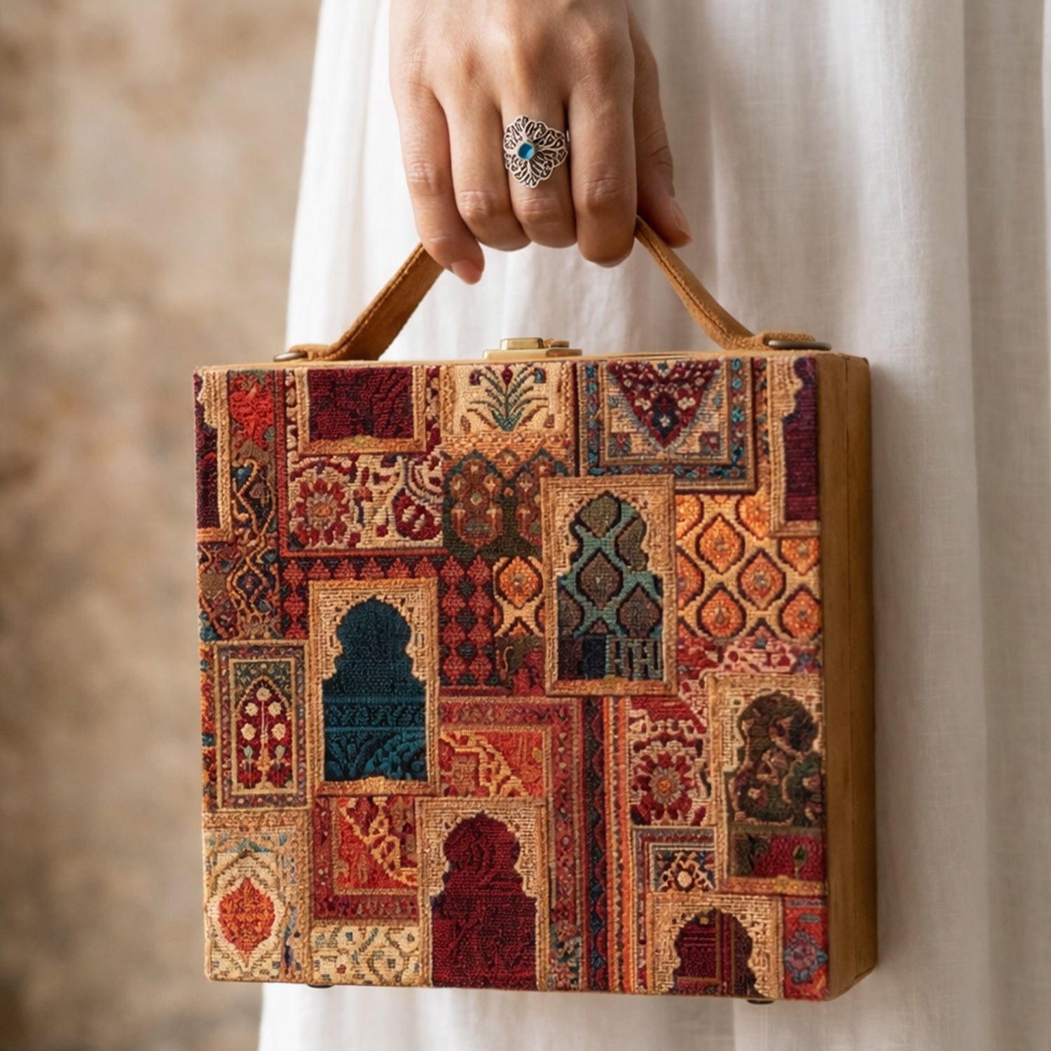 Artklim Heritage Mosaic Mini Printed Clutch