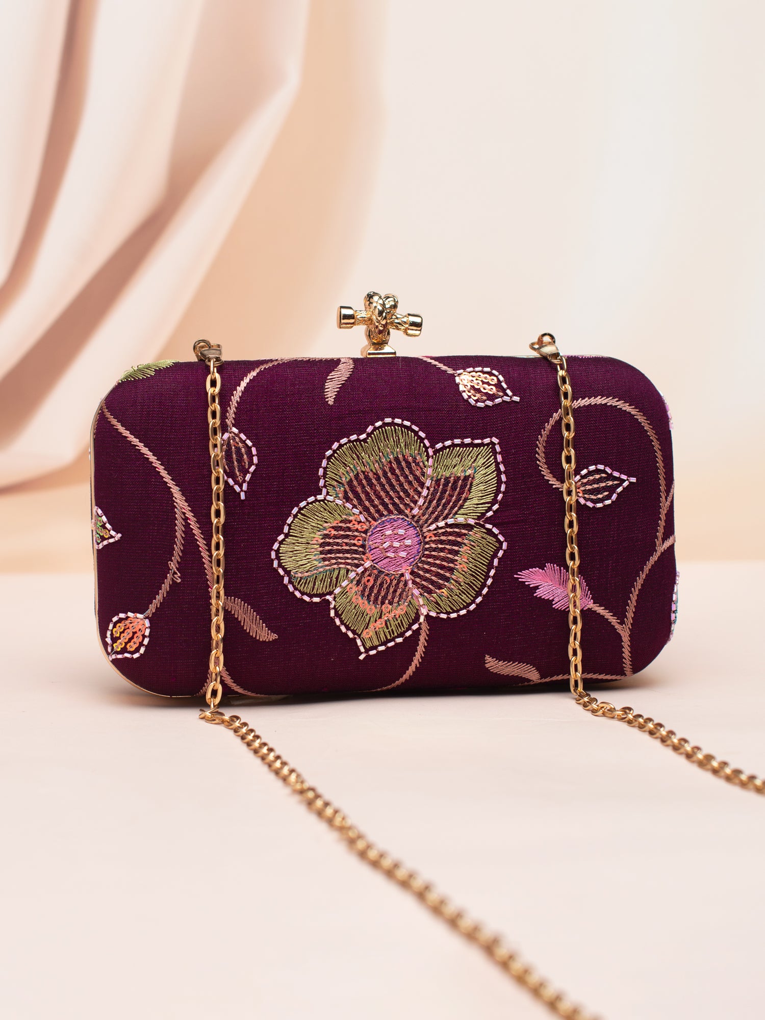 Artklim Royal Purple Blossom Clutch