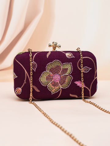 Artklim Royal Purple Blossom Clutch