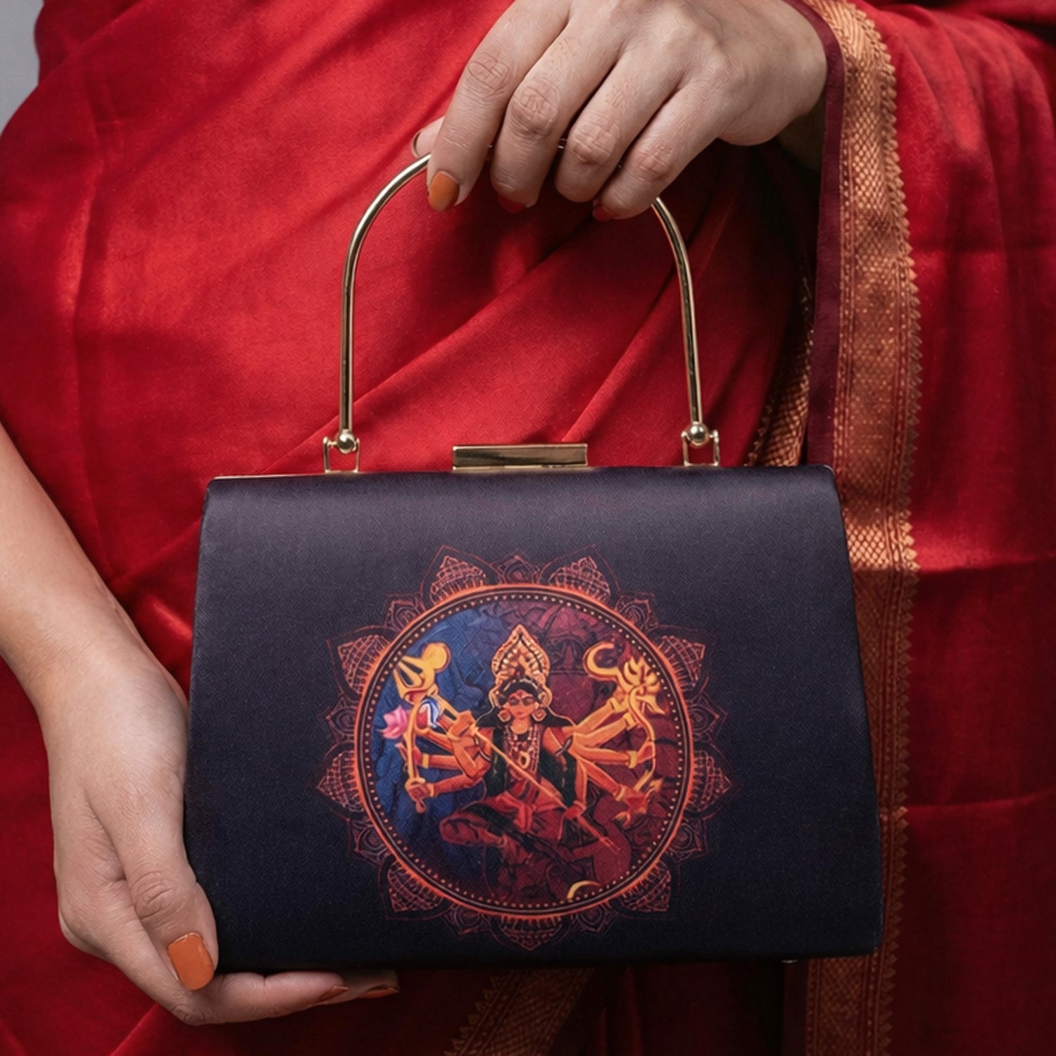 Durga Printed Clutch
