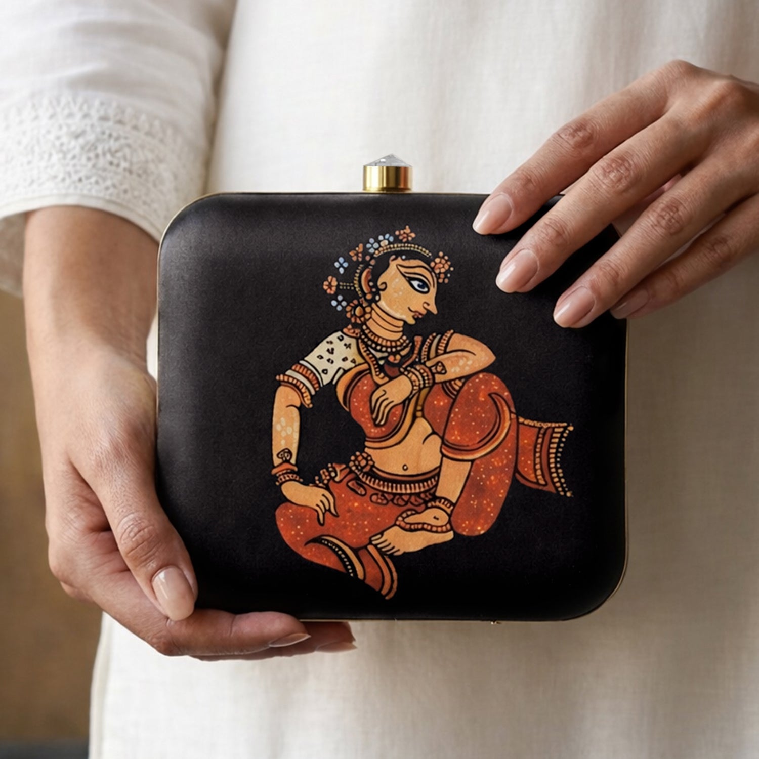 Artklim Folk Rhythm Dancer Printed Clutch