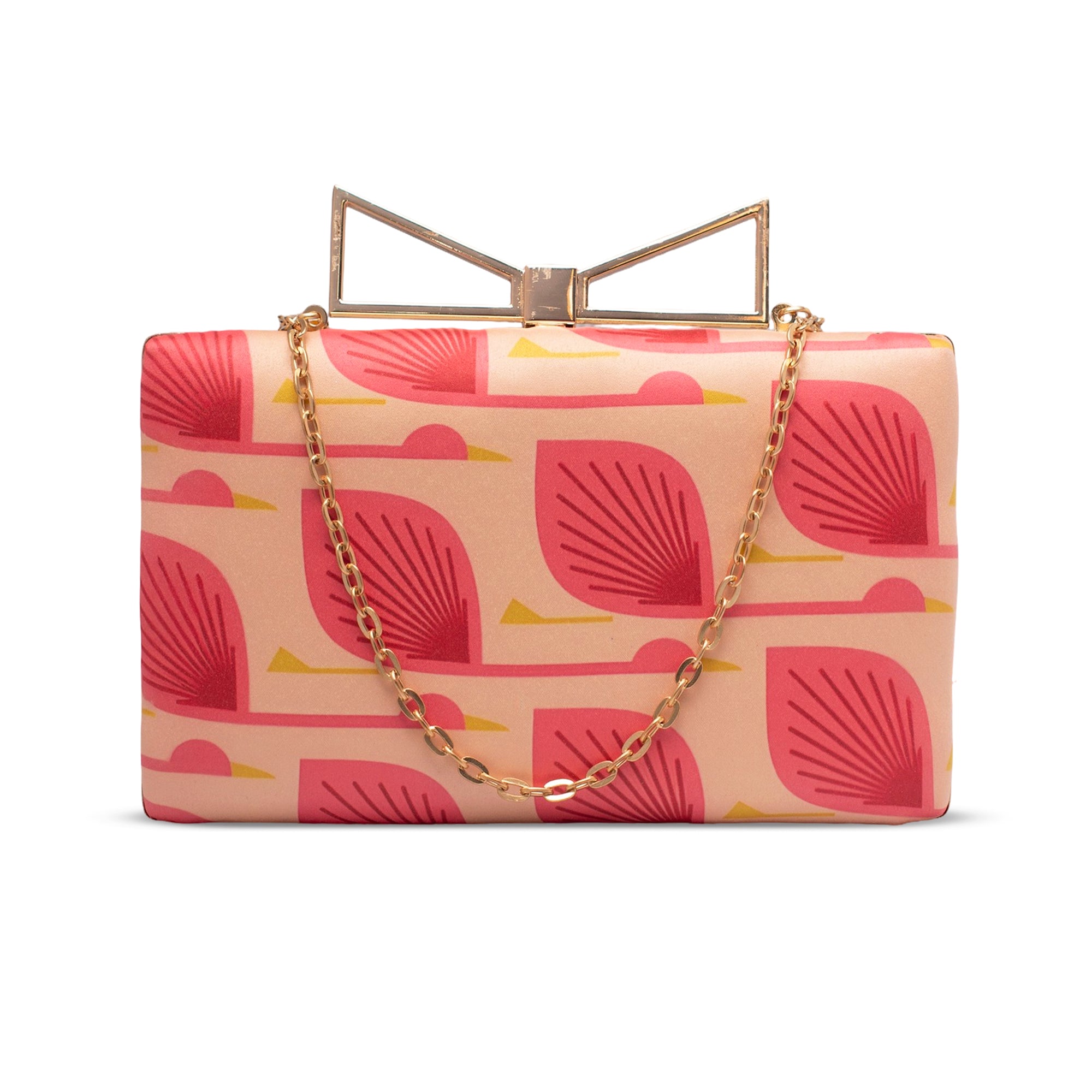 Artklim Blush Graphic Bloom Printed Clutch