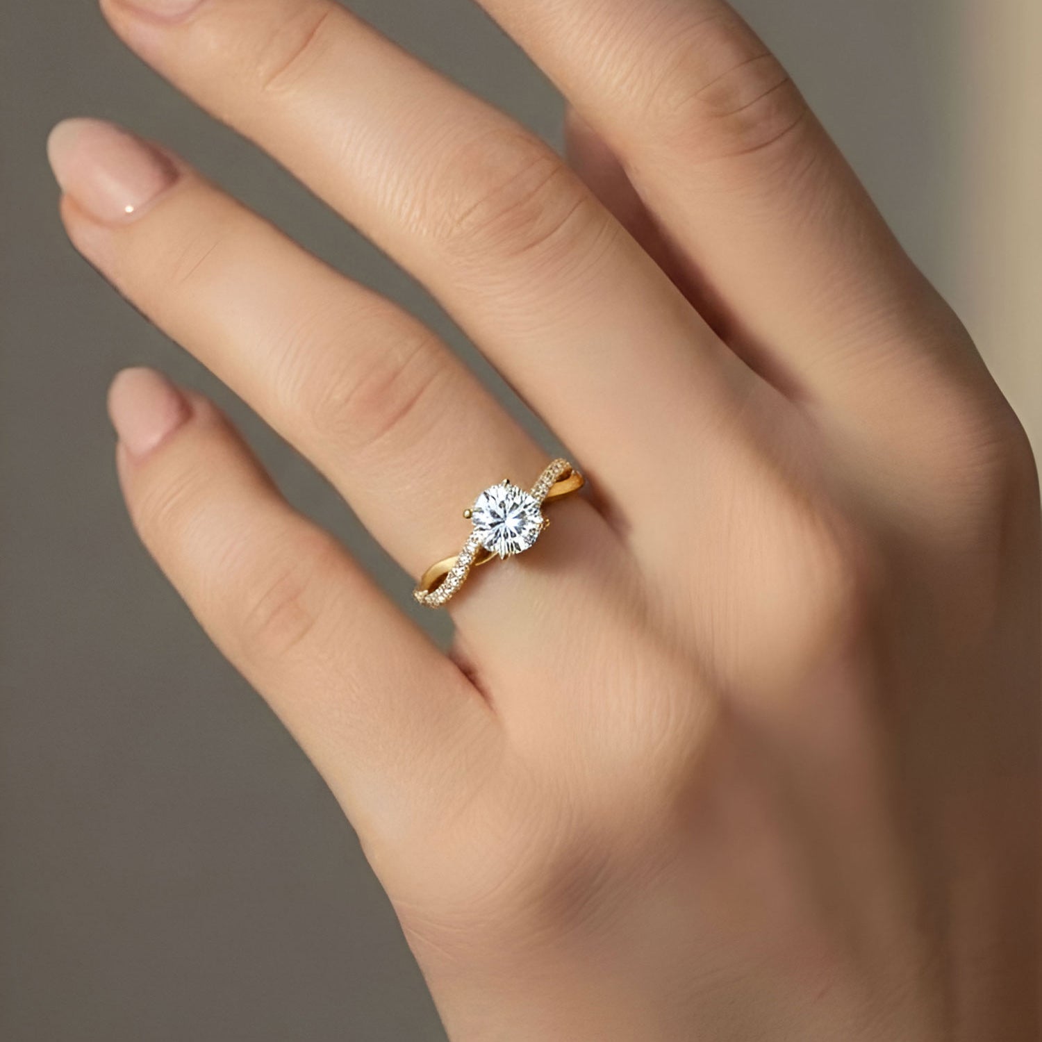 Artklim Gold-Plated Aura Spark Anti-Tarnish Ring