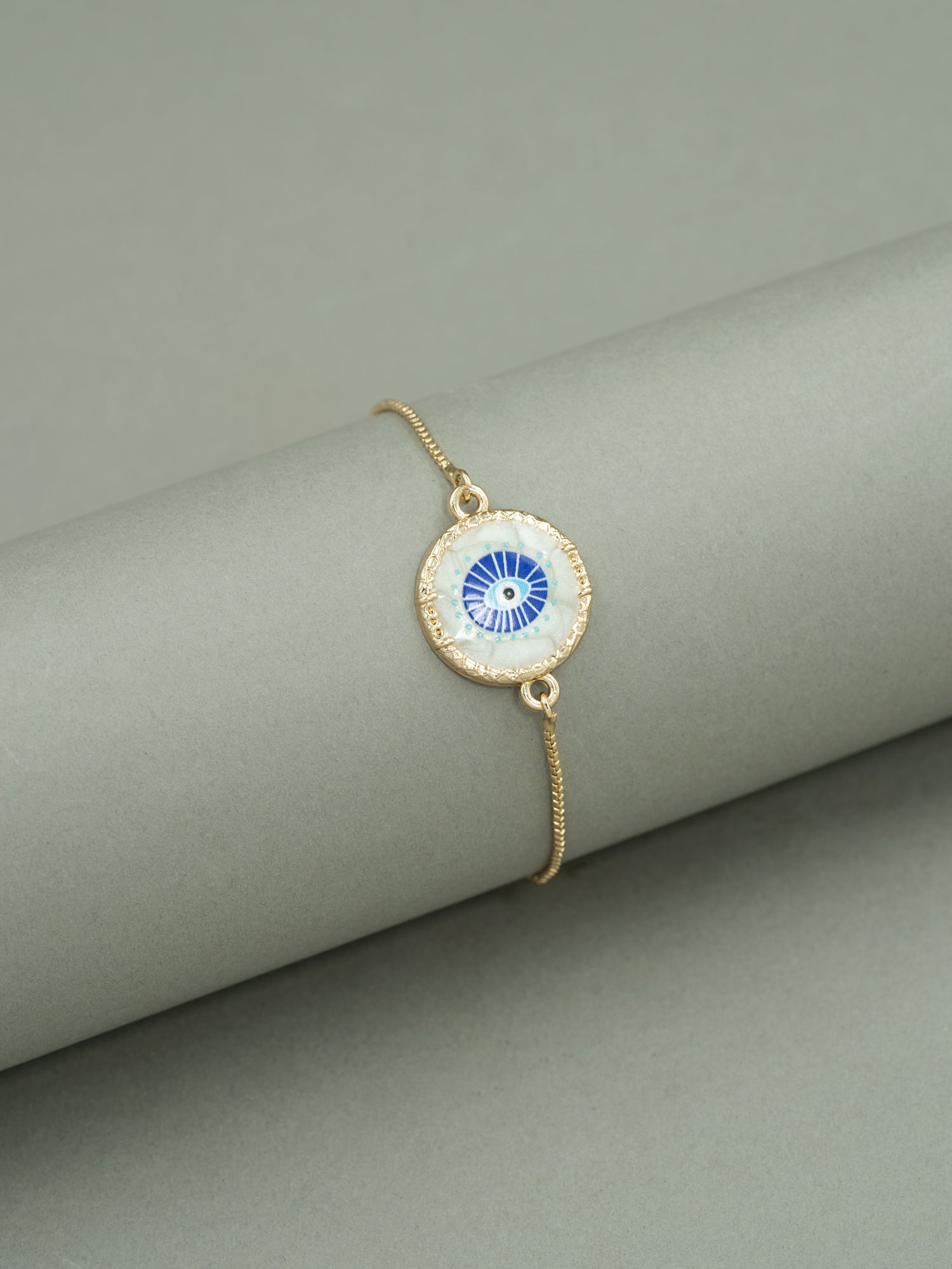 Artklim Gold Plated Anti Tarnish Evil Eye Protection Bracelet