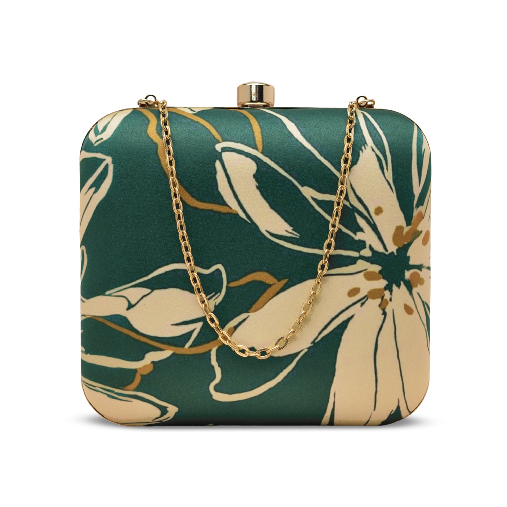 Artklim Green with Beige Portrait Clutch