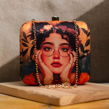 Enchanting Woman Portrait Clutch