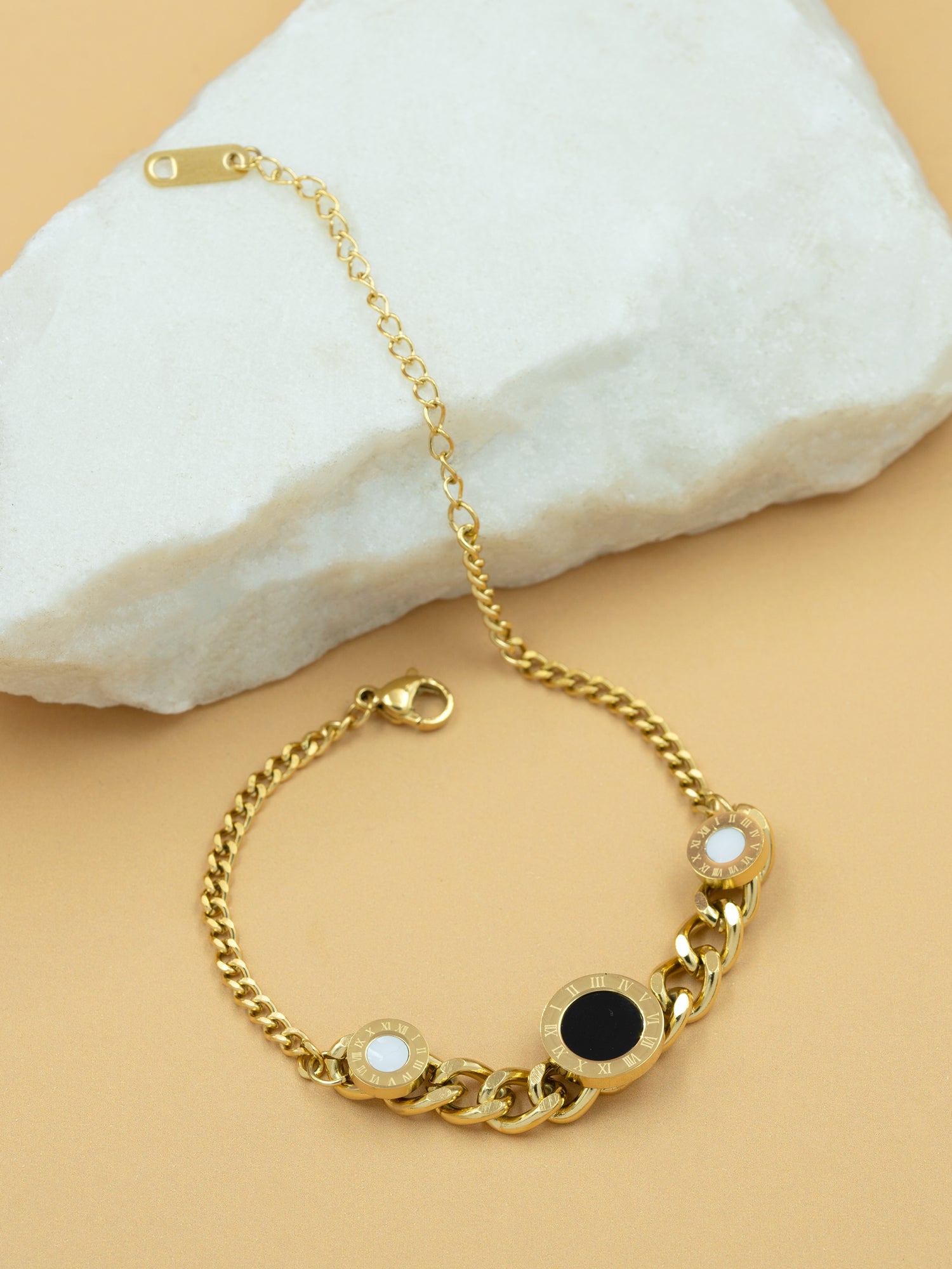 Artklim Gold Plated Anti Tarnish  Chunky Chain Bracelet