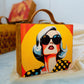 Glam Girl Printed Suitcase Style Clutch