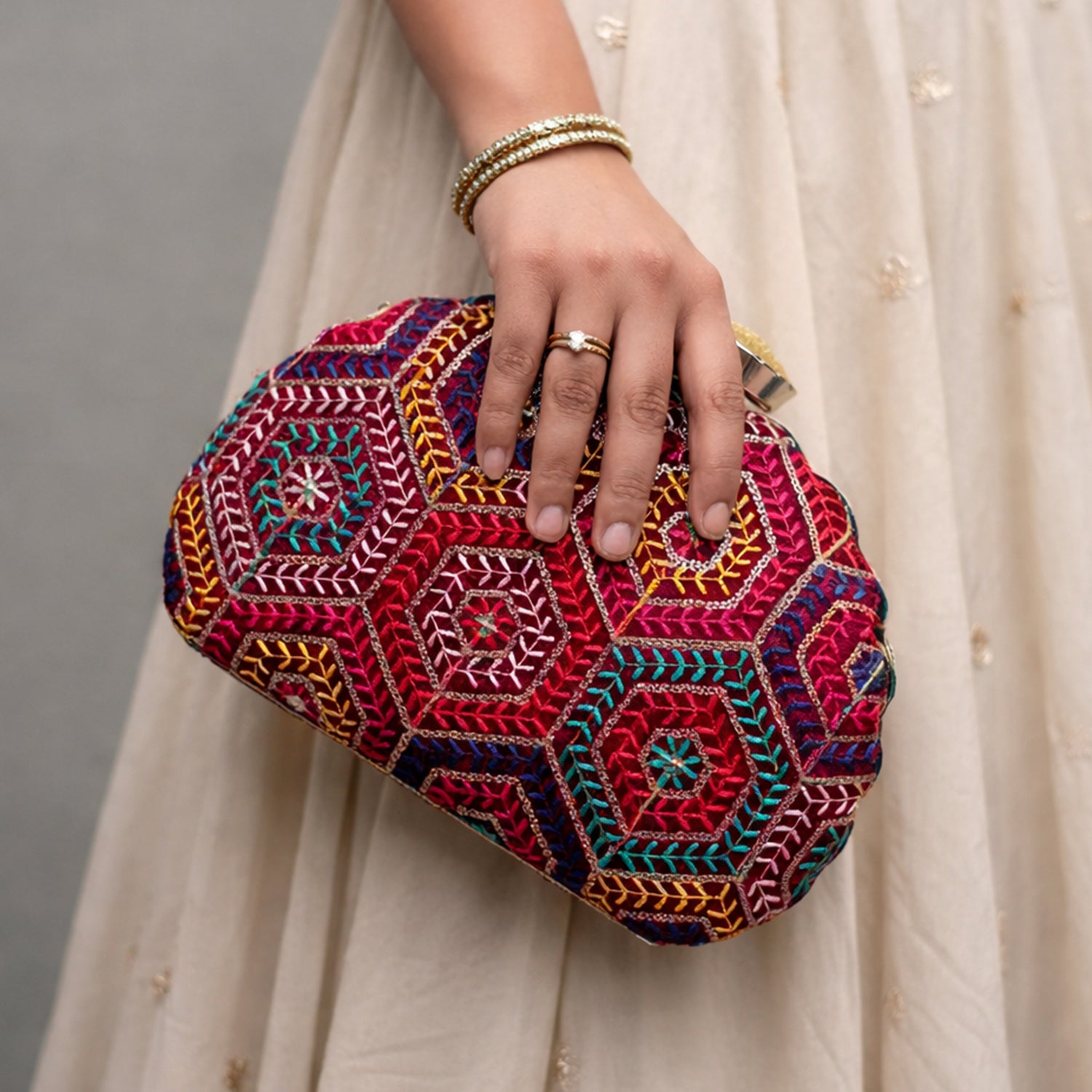 Artklim Geometric Glam Clutch