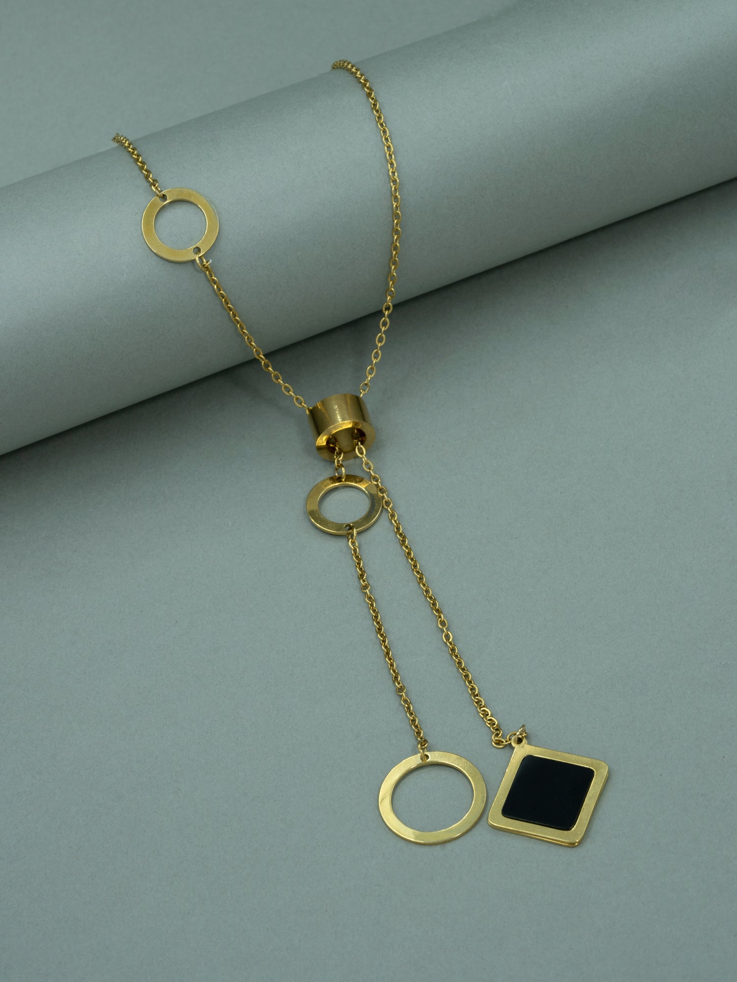 Artklim Gold Plated Modern Geometry Anti-Tarnish Necklace