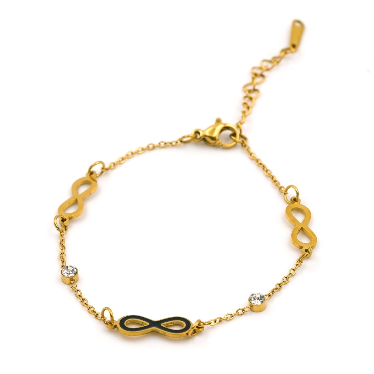 Artklim Gold Plated Infinity Pendants Bracelet