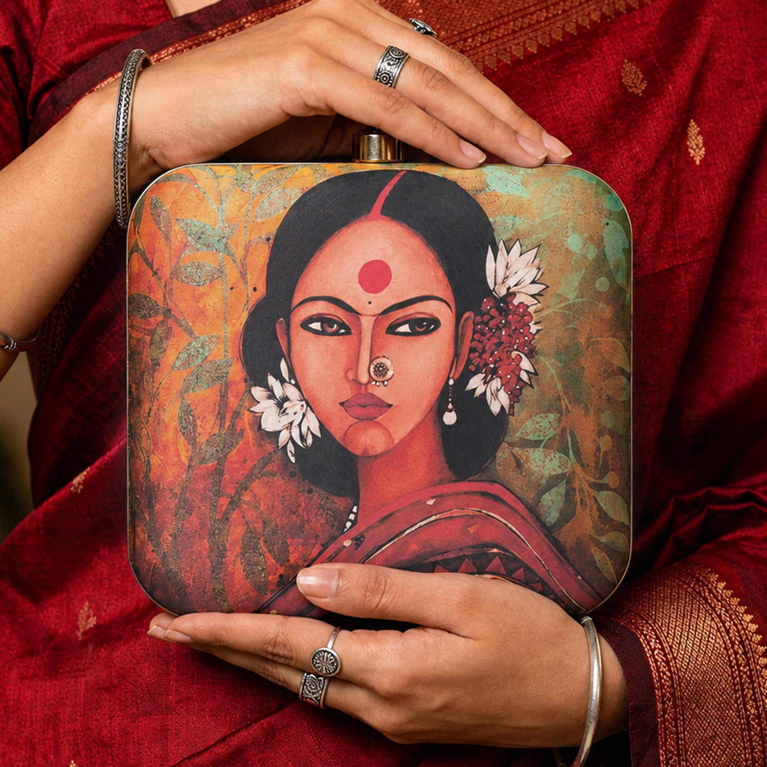 Artklim Elegant Lady Printed Clutch