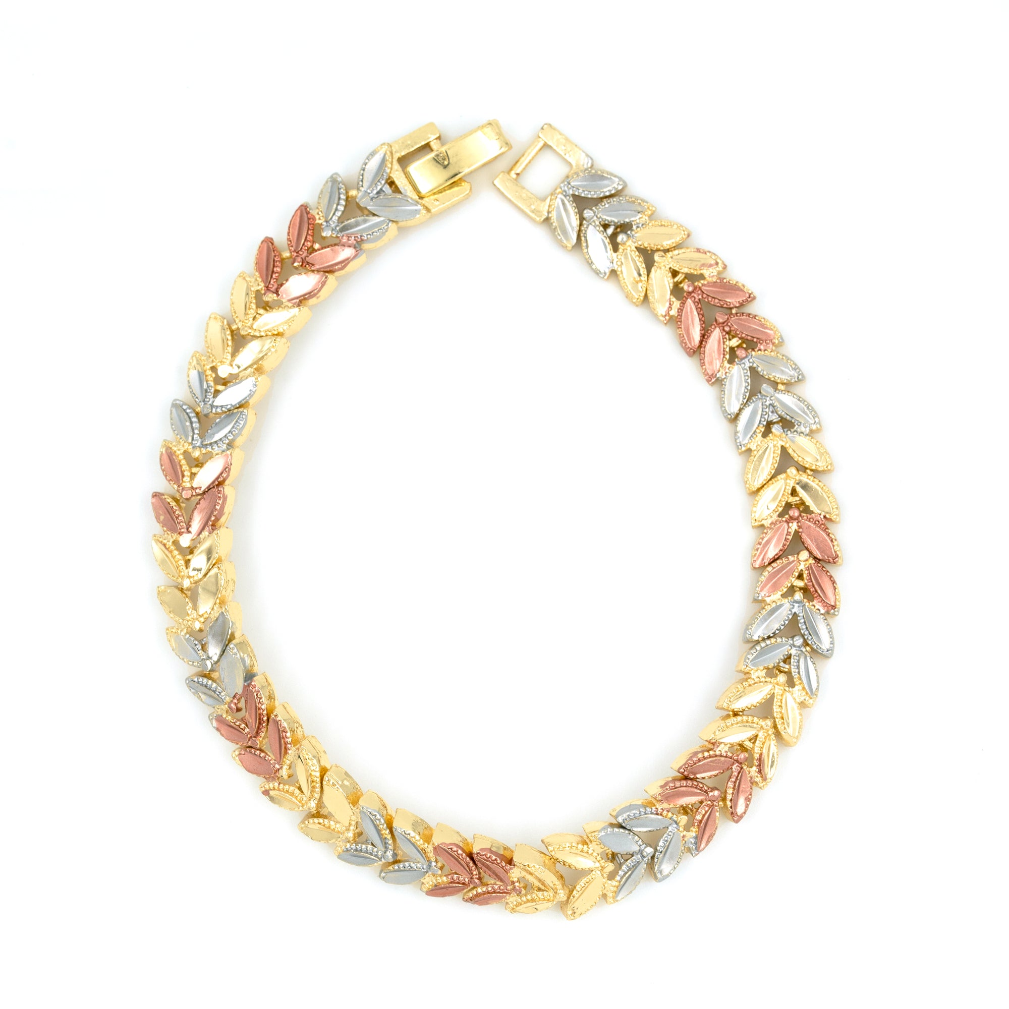 Artklim Tri-Colored Leaf Pattern Bracelet