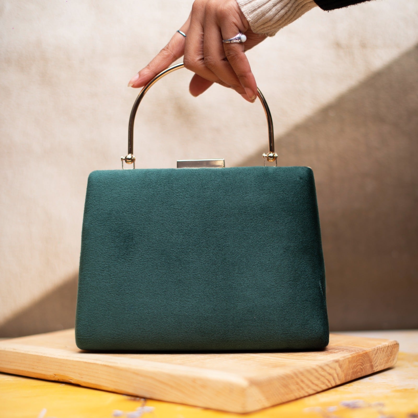 Green Fabric Clutch