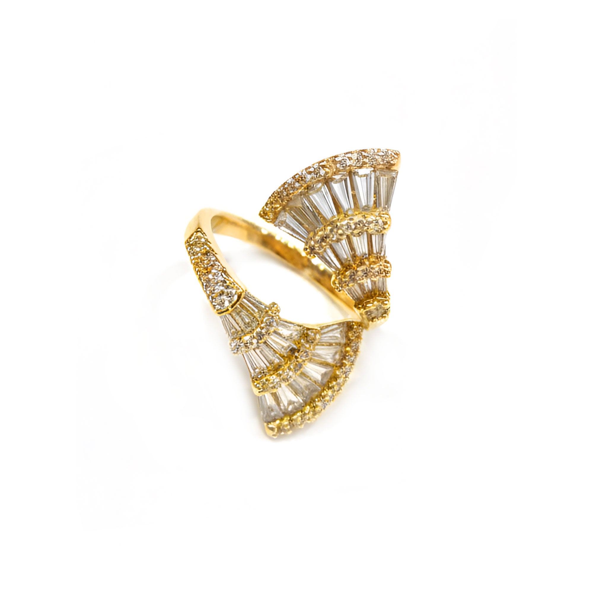 Artklim Gold-Plated Fan Spark Design Anti-Tarnish Ring