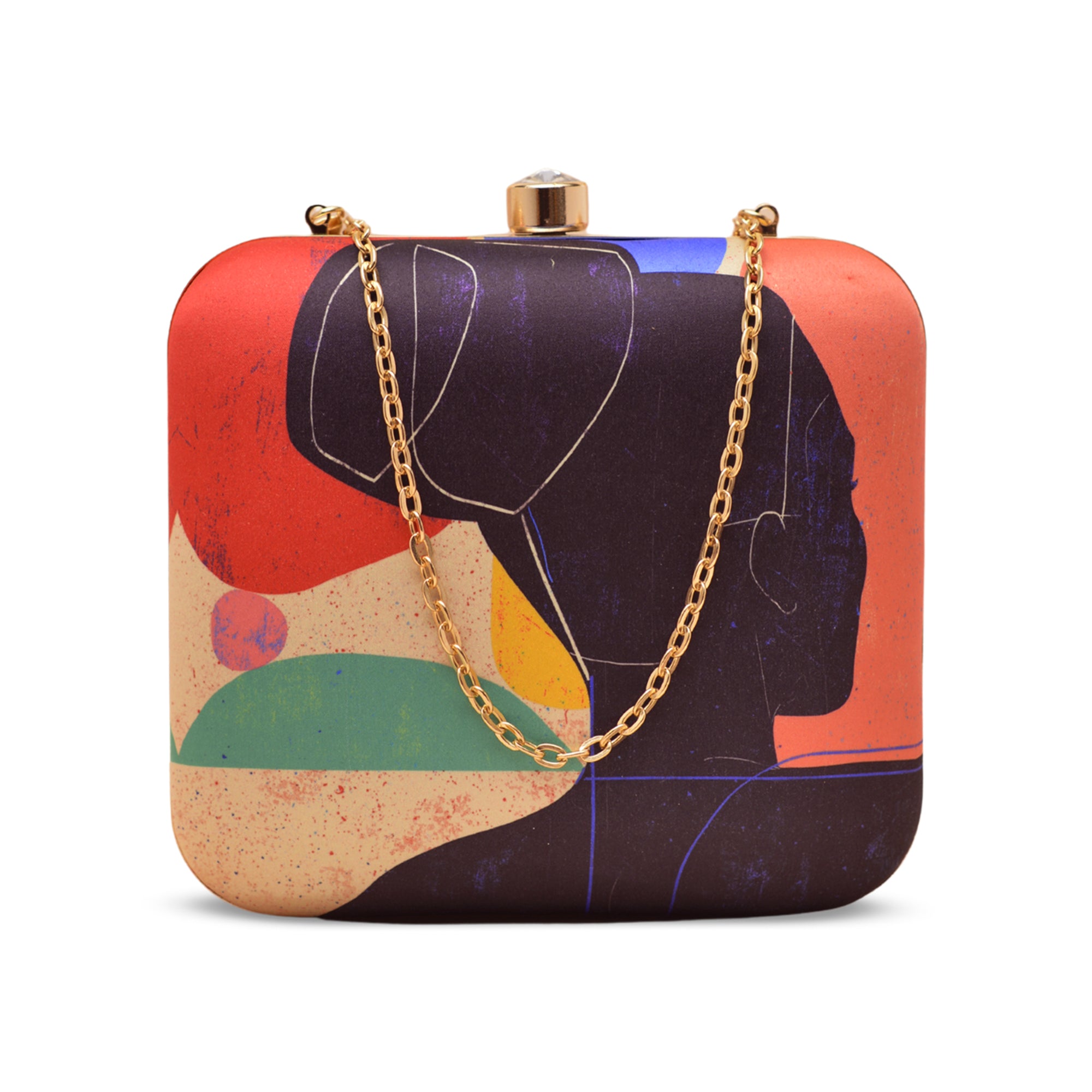 Artklim Urban Muse Abstract Printed Clutch